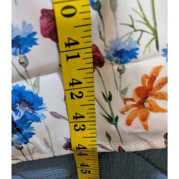 Pleated Front Summer FLORAL DRESS / Pockets, Medium - Picture 7 of 9